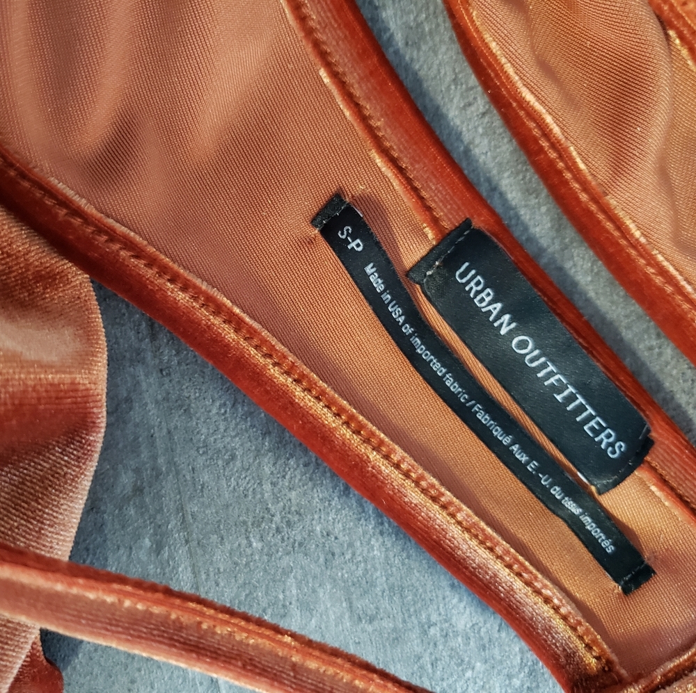 Burnt Orange Velvet Urban Outfitters Jumpsuit - Picture 6 of 6